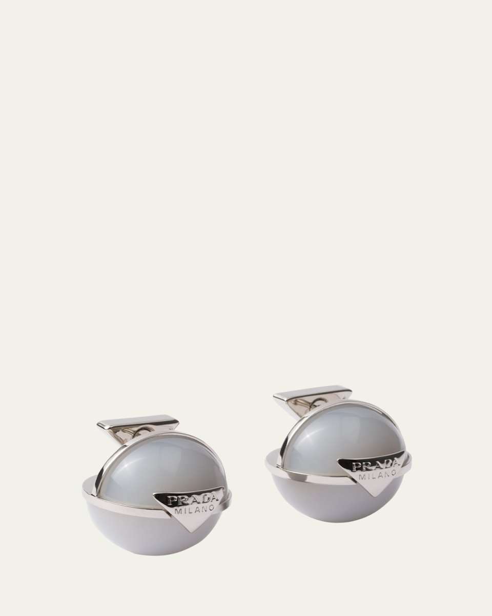 Metal and Plexiglass Stud Earrings